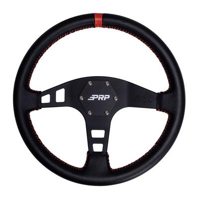 PRP Deep Dish Leather Steering Wheel (Red) - G113